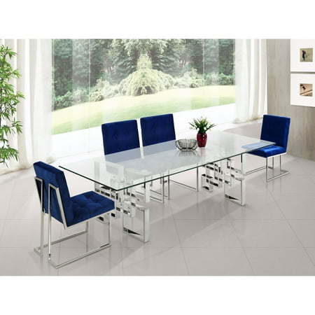 Meridian Furniture Inc Alexis Chrome Dining Table