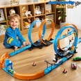 thumbnail image 2 of MAVOLIO Toy Car Track Gift Set for Kids, 35+ Pieces Race Tracks with 4 Action Loops and 4 High-Speed Slot Race Cars to Create Multiple Configurations, 2 of 5