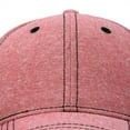thumbnail image 2 of DALIX Premium Chambray Low Crown Cap Curved Bill 6 Panel Hat (Red), 2 of 7
