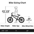 thumbnail image 4 of Hykolity 20 inch BMX Bike Freestyle Cycling Trick Bicycle with 4 Pegs for Teenage Adults Men Women Beginners Street Stunt Bike V-Brake Black, 4 of 8