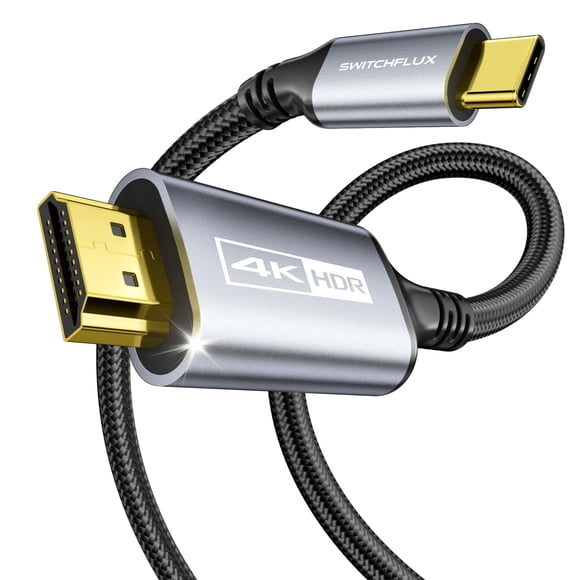 Cable USB-C a HDMI SWITCHFLUX 4K @60Hz 1,8 m para iPhone y Mac