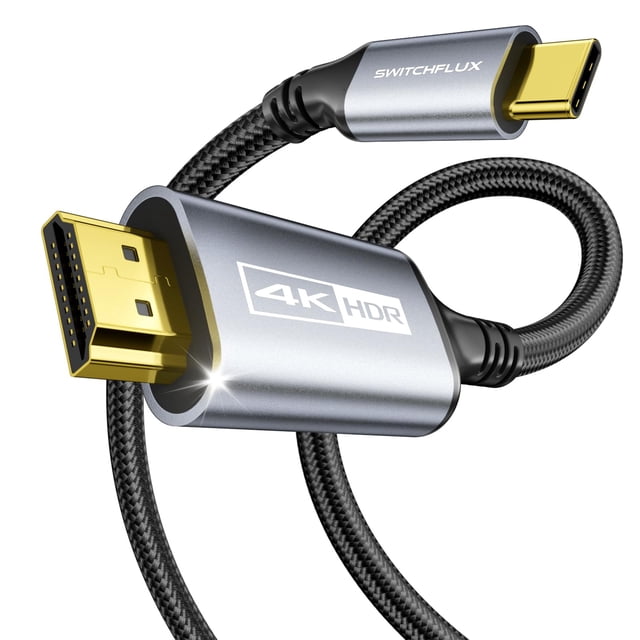 Cable USB-C a HDMI SWITCHFLUX 1,8 m 4K@60Hz trenzado