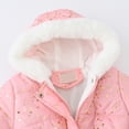 thumbnail image 4 of newwalpole Girls' Winter Warm Coat Fleece Lined Long Jacket With Detachable Fuzzy Hood Rose Gold for Size 4-5 Years, 4 of 9