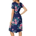 thumbnail image 2 of Women Summer Casual Short Sleeve Dresses Empire Waist Dress with Pockets, 2 of 10