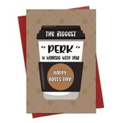 WaaHome Funny Boss Day Card for Boss Women Men 4"x6" Bosses Day Gifts Card from Employee National Boss's Day Card with Envelope Happy Boss's Day Christmas Birthday Gifts