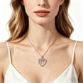 thumbnail image 4 of Heshpaws Heart Tree of Life Necklace Custom Initial Letter Pendant Jewelry for Women, Gift for Mom Daughter Wife, 4 of 6