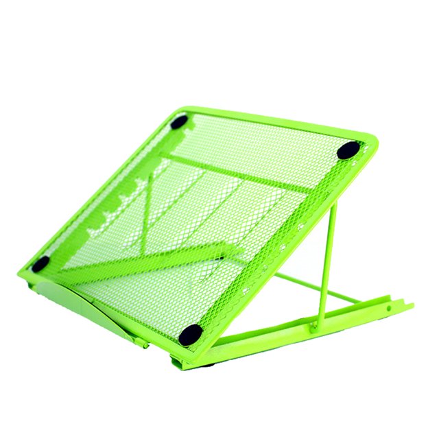Matsuzay Soporte para tableta portátil de malla de acero, soporte plegable ajustable para ordenador portátil, soporte para Juegos de teclado y mouse para computadora Verde