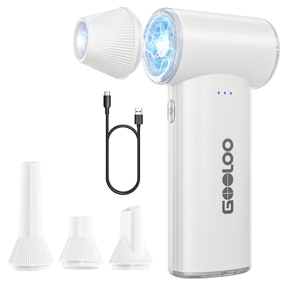 GOOLOO F3 Cordless Electric Air Duster,150,000 RPM Mini Compressed Air Blower,3-Speed Rechargeable Portable Cleaner for PC,Car&Outdoor,Beige
