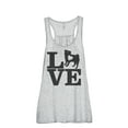 thumbnail image 1 of Thread Tank Love Pug Women's Fashion Sleeveless Flowy Racerback Tank Top Sport Grey Small, 1 of 5