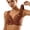 Brown, variant on Women Front Side Buckle Lace Edge Without Steel Ring Movement Seamless Gathering Adjustment Yoga Sleep Large Bra Purple,46