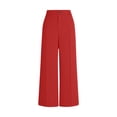 thumbnail image 6 of Bloomae Womens Wide Leg Dress Pants 2026 Business Casual Flowy Work Office Palazzo Pants High Waisted Slacks Trousers with Pockets Red XXL, 6 of 8