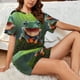 thumbnail image 4 of Fotbe Tree Frog Conjunto de Pijama Estampado para Mujer, 2 Piezas, Ropa de Dormir con Camiseta de Manga Corta y Shorts Suaves-4X-Large, 4 of 6
