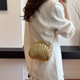 thumbnail image 3 of Bolso de Hombro Metálico Acrílico JShteea para Mujer Concha Marina dorado, 3 of 9