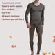 thumbnail image 5 of Jumpingount Conjunto de ropa interior para hombre, ropa de dormir de seda helada para otoño e invierno, ropa de abrigo de Color sólido, camiseta interior conjuntos de ropa Blanco/L Jumpingount AP013755-02, 5 of 6