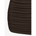 thumbnail image 5 of ZAFUL for Women Sexy Prom dress Cocktail Party Dress Criss Cross Ribbed Ruched Bodycon Dress Deep Coffee L, 5 of 5