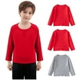 thumbnail image 7 of Busydd 3PC Baby Boy Clothes 1-11 Years Long Sleeve Round Neck Unisex Boys Girls Tops Casual Solid Color Cotton Toddler Boy Clothes Trendy Fall Little Girls Clothes 3 Years, 7 of 7