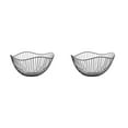 thumbnail image 2 of mmirethe Exquisite Appearance Metal Fruit Basket Wide Application Modern Style Multifunctional Sturdy black Straight large 2Set, 2 of 6
