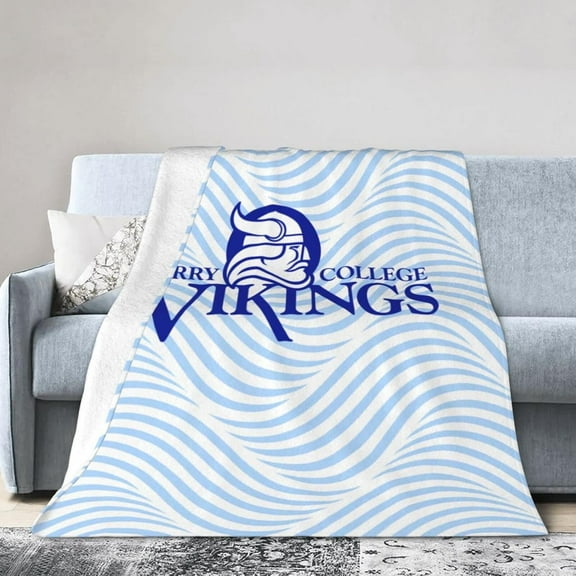Berry College Logo Fleece Blanket, Very Soft Microfiber Flannel Blanket for Couch Warm and Cozy for All Seasons