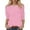 Light Pink, variant on Women's T-Shirts Tops for Women Trendy A Fashionable and Casual Round Neck Three Quarter Sleeve T Shirt Top for Women