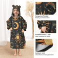 thumbnail image 3 of FORMRS Wearable Blanket Hoodie with Sleeves for Kids Cozy Flannel Sweatshirt, Sun Moon and Stars Pattern, 3 of 7