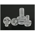 thumbnail image 3 of 25 pcs Transparent Nylon Slotted Slotted Knurled Thumbscrews M6x30mm, 3 of 5