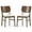 Walnut, White, variant on Gymax Dining Chairs Set of 2 w/ Rubber Wood Frame Padded Seat Curved Back Living Room Grey