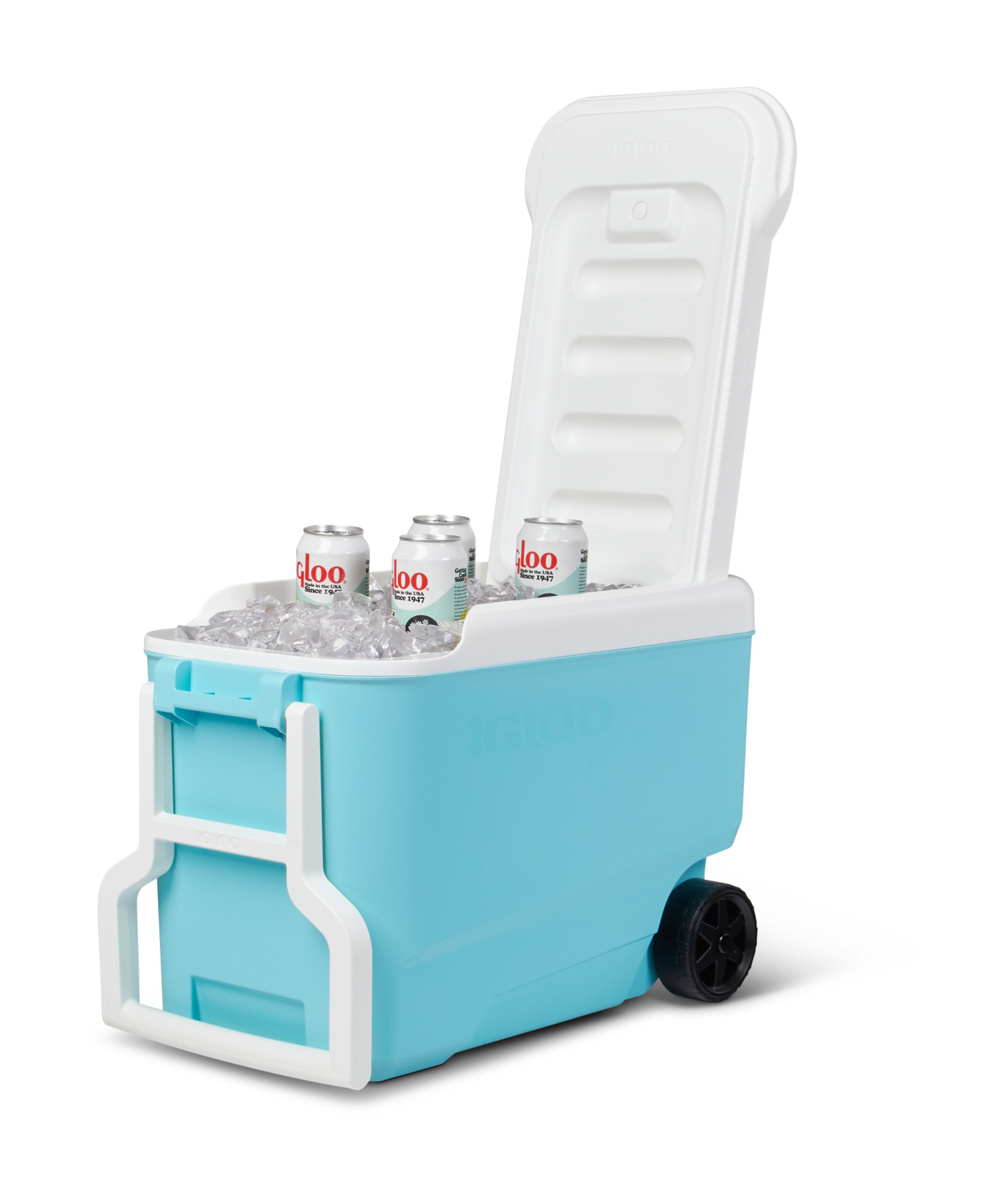 Igloo 38 qt. 'Wheelie Cool' Hard Ice Chest Cooler with Wheels - Blue