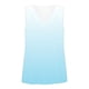 thumbnail image 5 of Mujeres sin mangas Tops de verano gradiente color fuera de posición impresión V-cuello blusa casual Mujeres V-cuello de verano Tops, 5 of 7