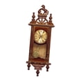 thumbnail image 3 of Reloj de Pared para Casa de Muñecas 1/12, Reloj Antiguo, Modelo de Juego, Reloj con Marco de Madera Delicado, Accesorio de Escena en Miniatura, Adorno Marrón Macarena Reloj de casa de muñecas, 3 of 8