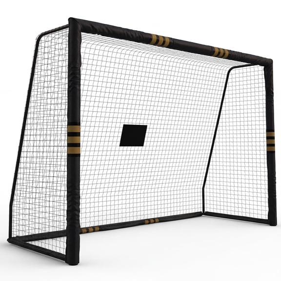 Backyard Soccer Goals, 8x5 Ft Heavy Duty Metal Soccer Goal, Weather-Resistant Football Net with Foam-Padded Posts & Anti-Collision Design, Easy Tool-Free Assembly, Suitable for Adults and Kids