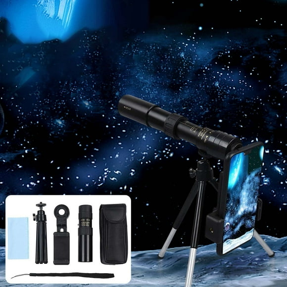 Virelaxpo 10-30x25 Monocular Telescope with Night Vision and Zoom, Includes Phone Adapter for Outdoor Observation