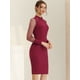 thumbnail image 3 of Vestido Midi Allegra K Elegante Manga Larga Borgoña M, 3 of 5