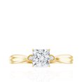 thumbnail image 5 of Rosec Jewels Princess Cut Diamond Promise Ring for Women - EF-VS Grade Certified Lab Grown Diamond, 14K Yellow Gold, US 8.50, 5 of 9