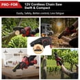 thumbnail image 5 of PRO-FOR 12V Brushless Combination Power Tool Kit, 3-in-1 Cordless Multi-Head System with Mini Chainsaw, Belt Sander, Blower, Interchangeable Heads for DIY & Home Workshop, 5 of 8