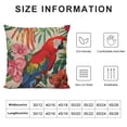 thumbnail image 6 of Jiayy  Parrot Throw Pillow Covers Cute Bird Tropical Exotic Summer Palm Leaves Hibiscus Hawaii Decorative Square Cushion Case for Men Women Home Decor 2 pcs, 6 of 6