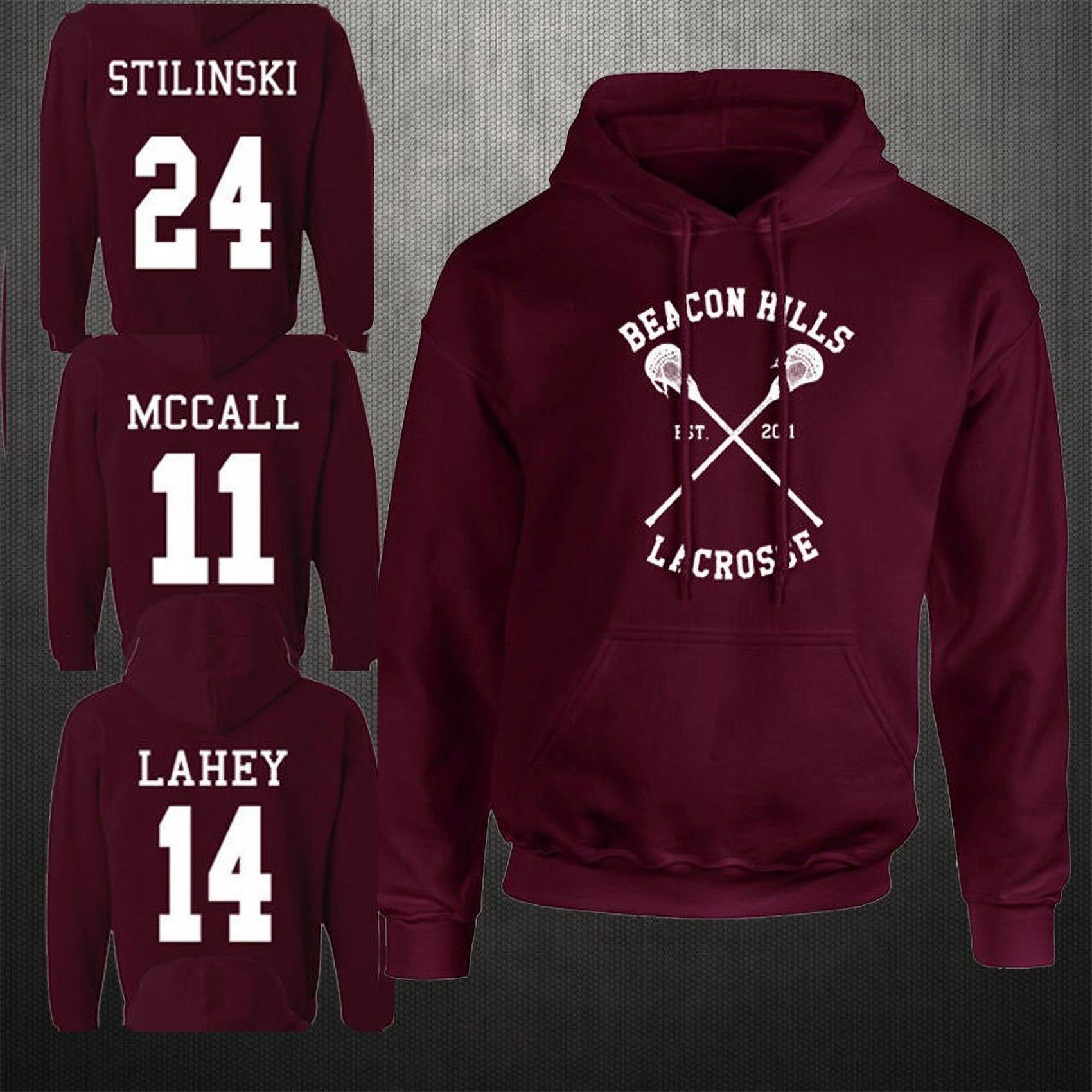 Lahey Stilinski Hale Beacon Hills Lacrosse Hoodie Teen Wolf Hoodie McCall 11 4XL Teen Wolf Hooded Sweatshirt Size S Available