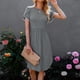 thumbnail image 3 of Vestido Midi Casual ANGGREK de Encaje Suelto de Moda Poliéster Elegante Manga Corta Lavable Para Mujer, 3 of 6