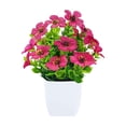 thumbnail image 6 of Artificial Flower Plant,Fake Flowers,Artificial Small Potted Plants & Violet Plastic Potted Flowers for Home Living Room Table Decoration,White, 6 of 8