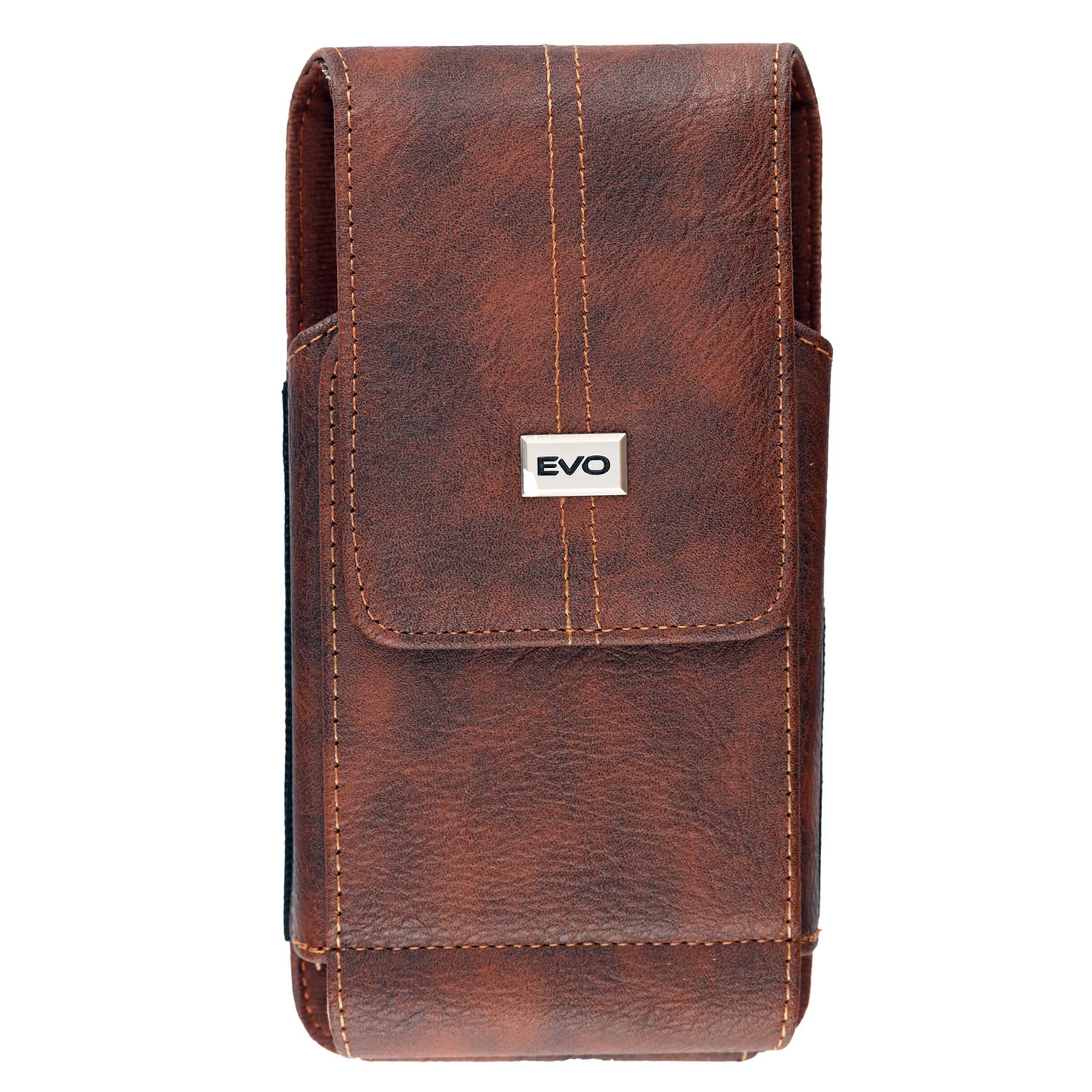 7.2inch Sturdy Vertical PU Leather Universal Wallet Pouch with Belt Clip and Card Slots - Brown