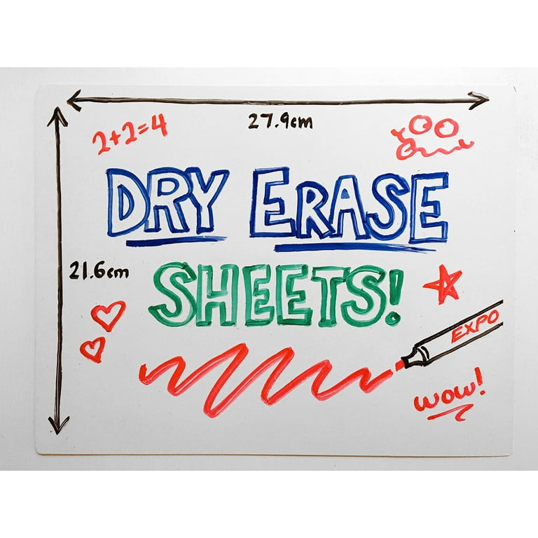 Large Dry Erase Index Cards – 30pcs Laminated Cards Blank w/Tuck Box –  Reusable Dry Erase Note Cards for School, Work, Housework, to Do Lists –