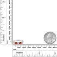 thumbnail image 6 of Gem Stone King 925 Silver and 10K Yellow Gold Red Garnet and Pink Lab Grown Diamond Wedding-Bands Ring for Women | 1.61 Cttw | Round 4MM | Gemstone January Birthstone | Size 6, 6 of 6