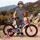 thumbnail image 1 of Bicicleta para Niños R16, con Adjustable Seat Handbrake, Ruedas de Entrenamiento con Luces, Canasta, Termo, Triciclo de Niños, Bicicleta con 4 Ruedas de 4 a 8 Años (Rojo), 1 of 8