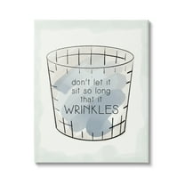 Stupell Industries Laundry Reminder Phrase Typography Painting Gallery Wrapped Canvas Print Wall Art, 16 x 20