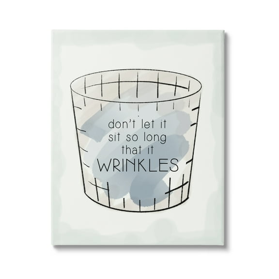 Stupell Industries Laundry Reminder Phrase Typography Painting Gallery Wrapped Canvas Print Wall Art, 16 x 20