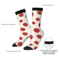 thumbnail image 6 of Zufioo Abstract Red Polka Dot Print Thigh High Socks,Knee High Socks For Women and men,Over the Calf Tube Socks.Athletic Socks, 6 of 6