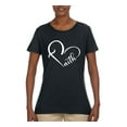 thumbnail image 2 of Wild Bobby Heart Made Of Faith Inspirational/Christian Women Graphic Tee, Black, Small, 2 of 5