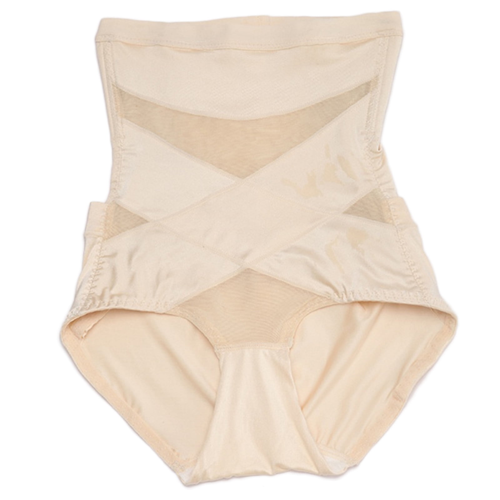 MRULIC shapewear for women tummy control Women's Body Shaping Underwear  High Waist Regain Slimming Hip Pants Beige + M 