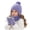 Purple, variant on mgoYE Girls Boys Solid Color Beanie Hat Glovs Set Fleece Lined Winter Hat with Pom Pom for Cold Weather