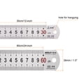 thumbnail image 2 of Unique Bargains Straight Ruler Set 30x2.6CM & 60x3.8CM Stainless Steel Ruler Kit, 2 Pieces, 2 of 5