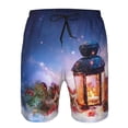 thumbnail image 4 of Kdxio Lantern On Snow With Christmas Pattern Mens Casual Shorts - Drawstring Summer Beach Sports Shorts for Men, 4 of 9